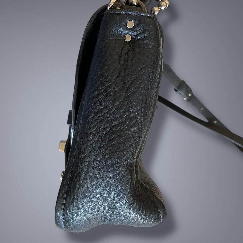 Coach Pebbled Black Leather Shoulder Bag - Picture 8 of 15